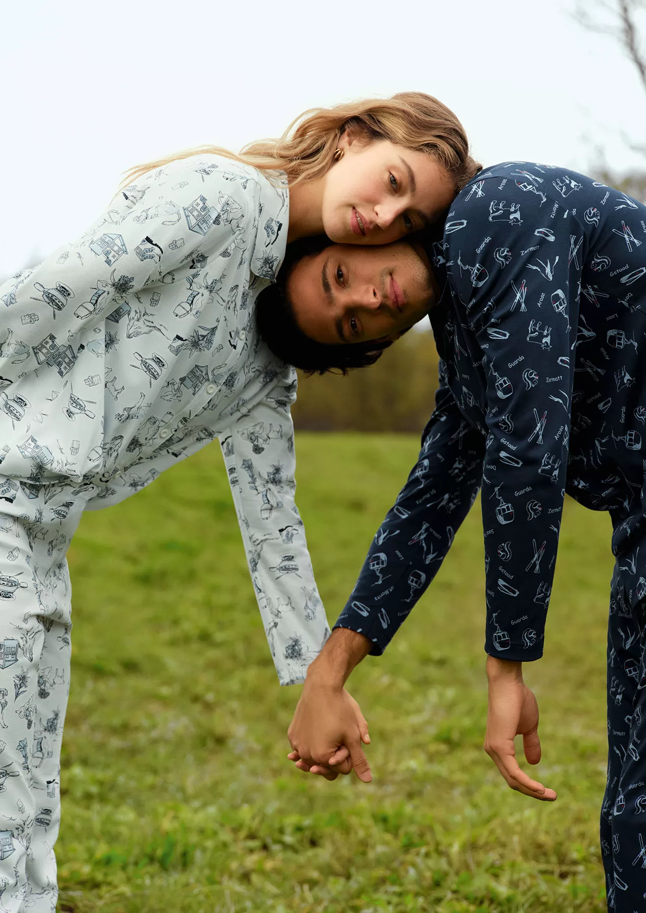 Granatowy Piżama męska Calida Swiss Resort 44282 - zdjęcie 4