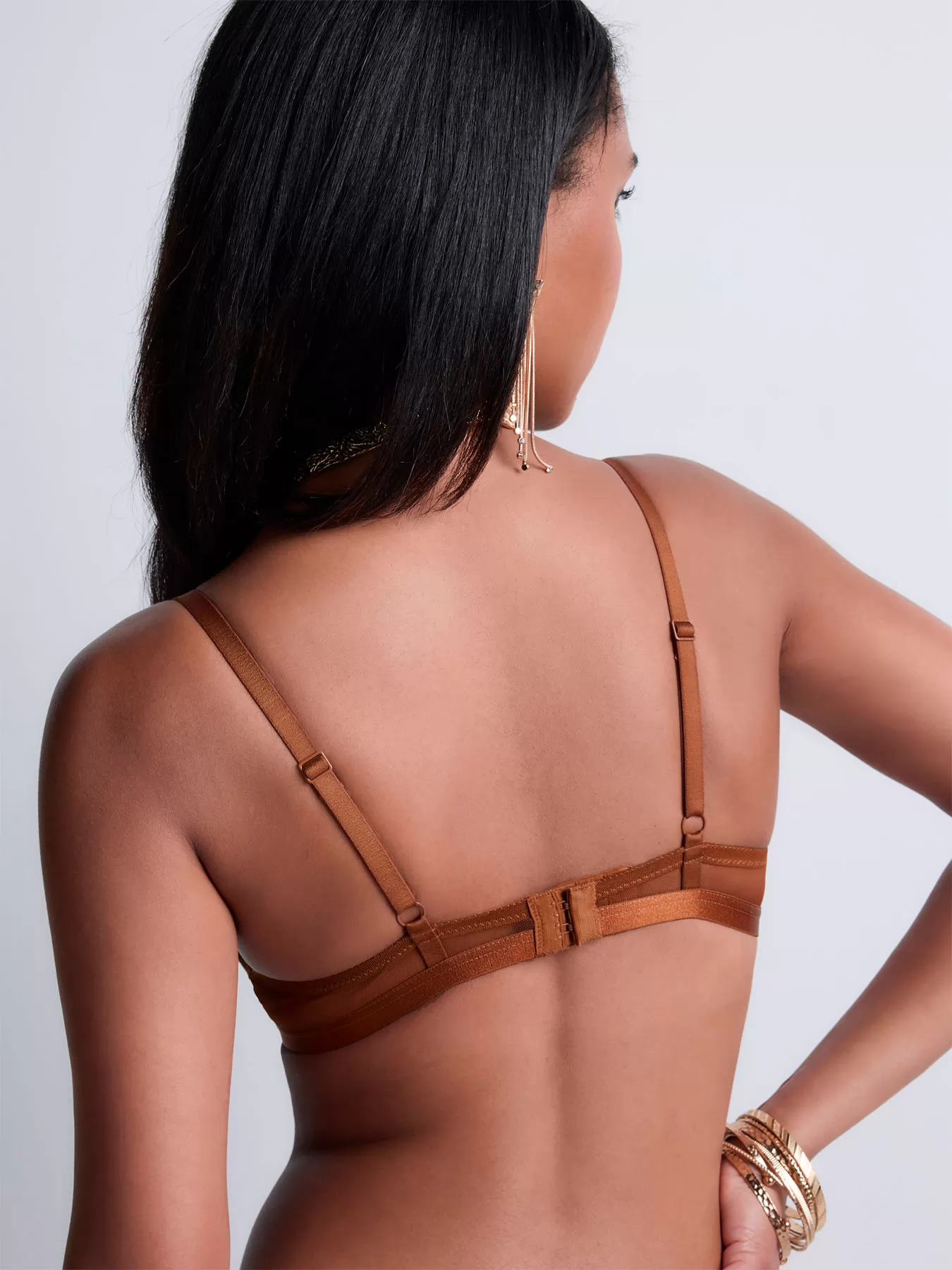 Złoty Biustonosz balkonetka Aubade Rules of Attraction 4BF14 - zdjęcie 4