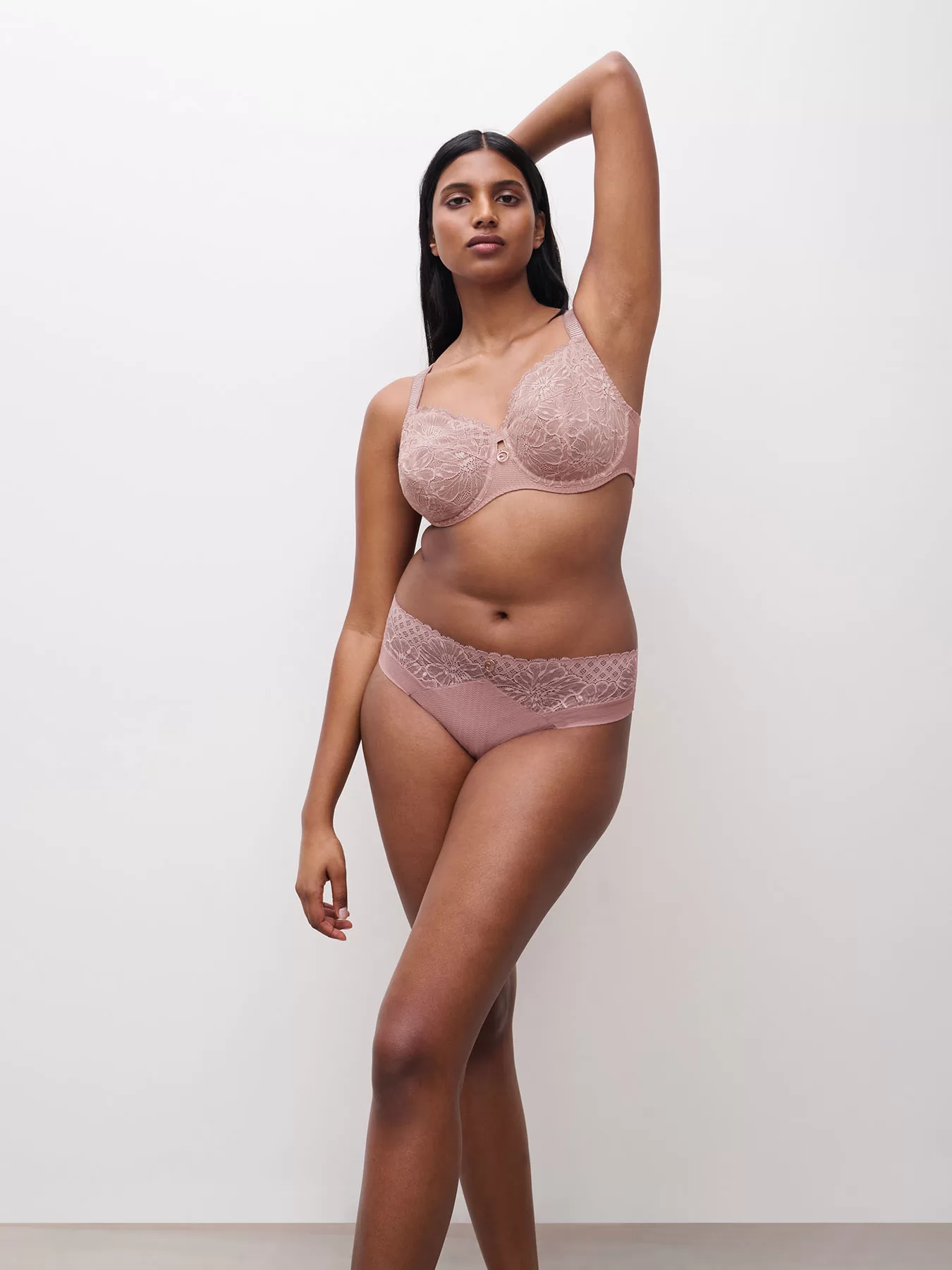 Pudrowy róż, różowy Figi Chantelle Sublime 19WC5 - zdjęcie 4