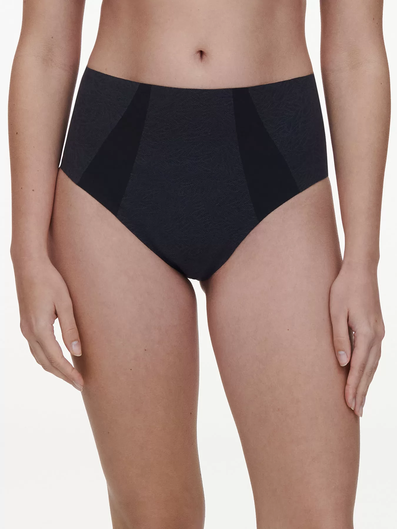 Czarny Figi wysokie Chantelle Pure Lace C18IC5 - zdjęcie 1