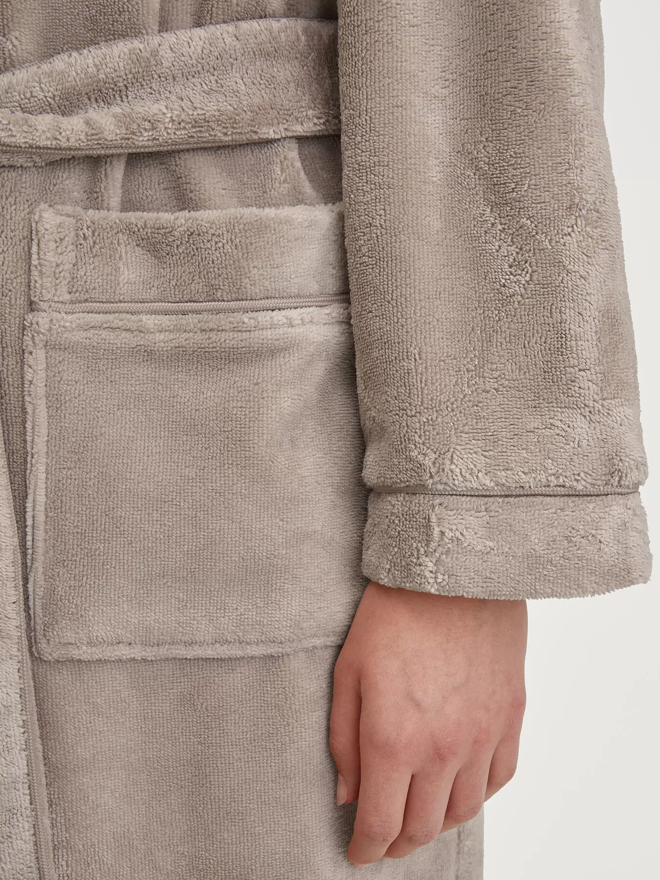 Beżowy Szlafrok damski Calida Lounge Element 61854 - zdjęcie 4