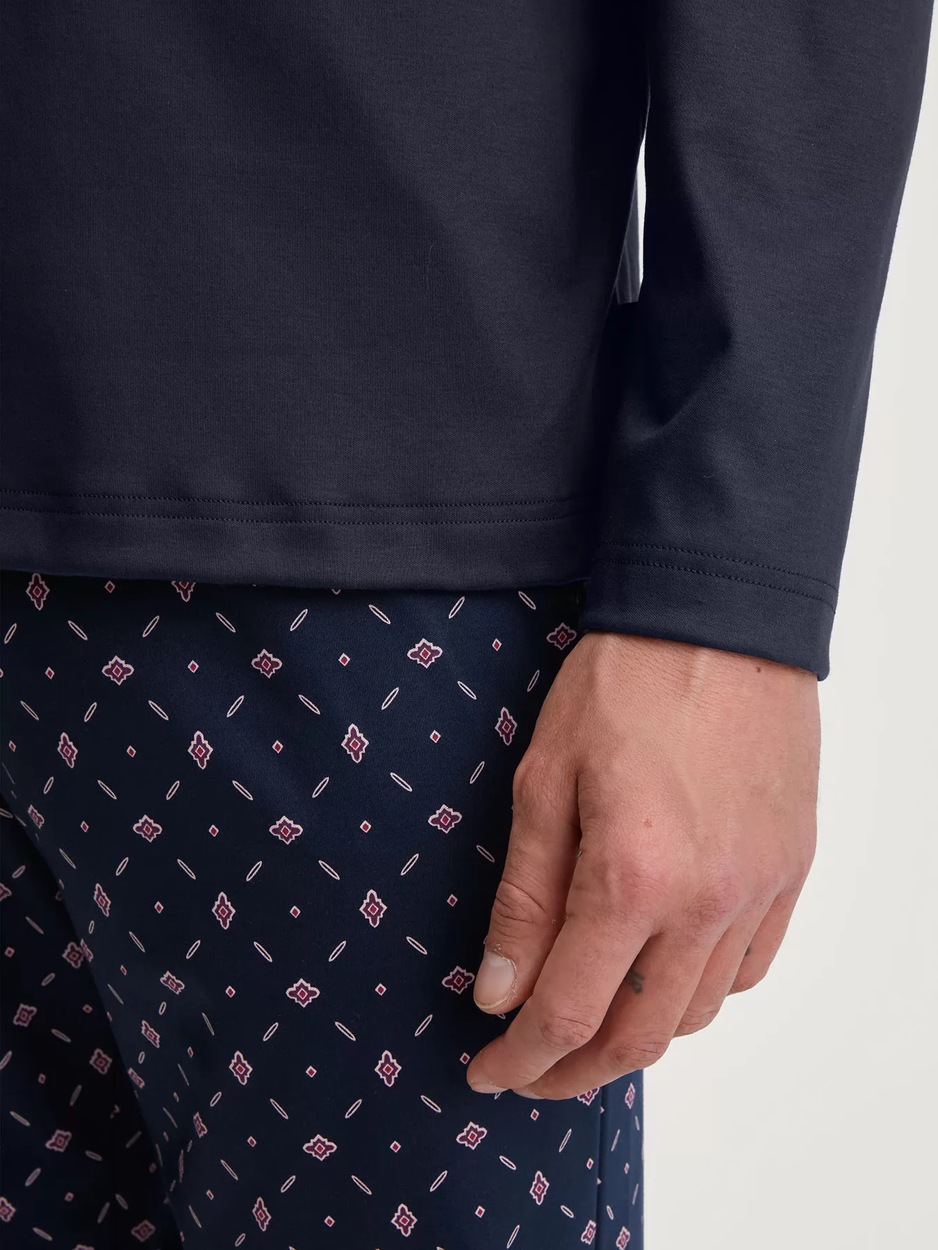 Granatowy Piżama męska Calida Relax Selected 45480 - zdjęcie 4