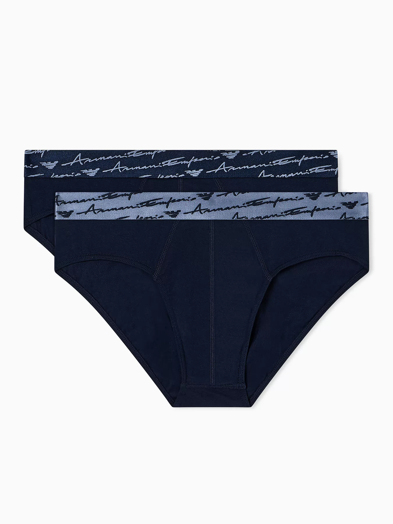 Granatowy Slipy męskie 2PACK Emporio Armani M000251AF15007 - zdjęcie 2