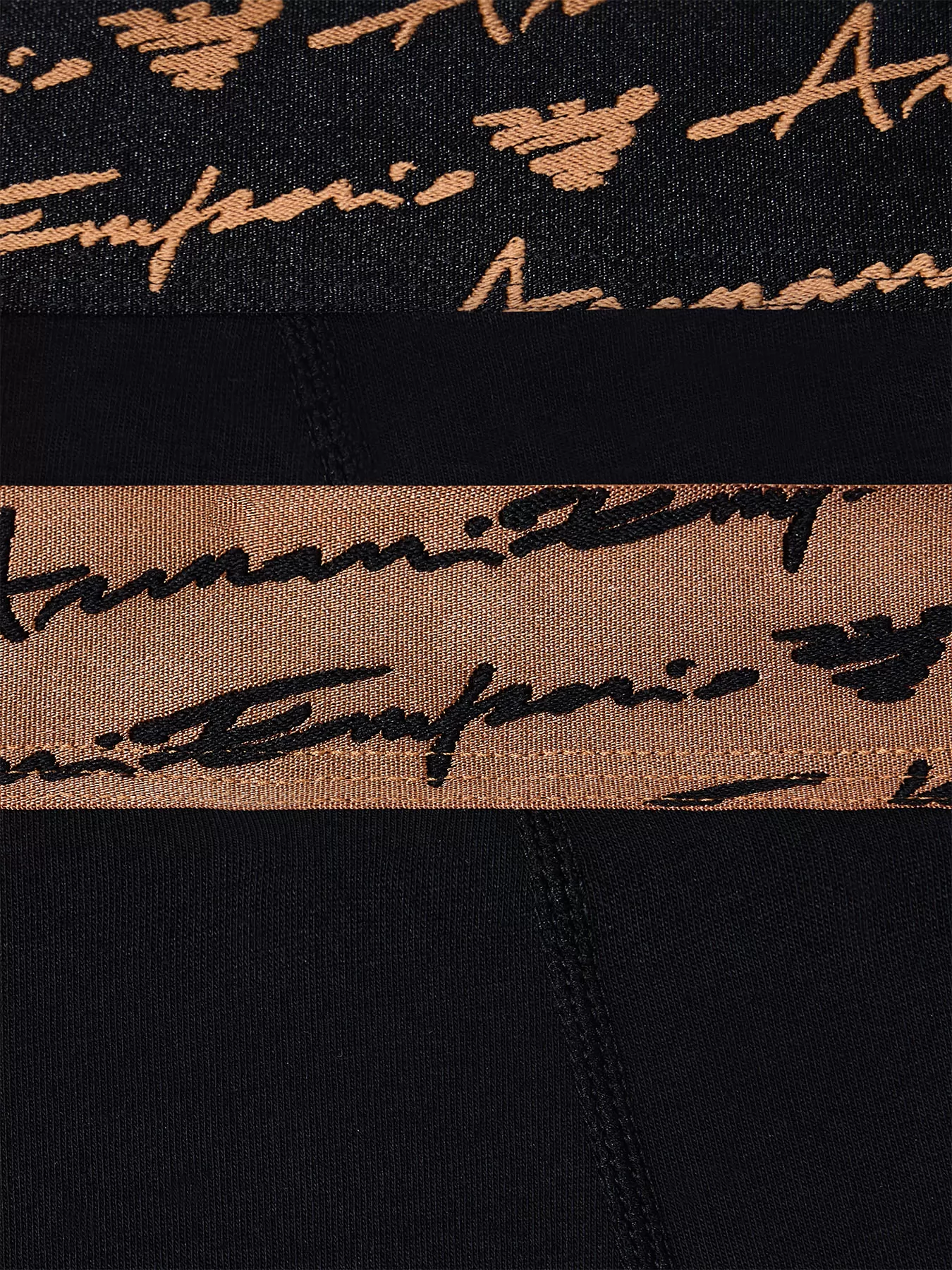 Czarny, złoty Bokserki męskie 2PACK Emporio Armani M000253AF15007 - zdjęcie 5