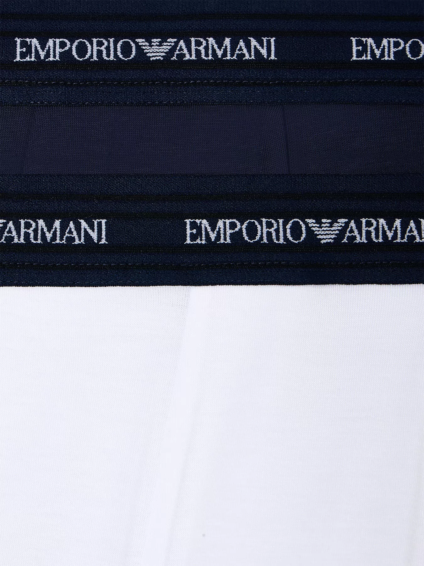 Biały, granatowy Bokserki męskie 2PACK Emporio Armani M000253AF14990 - zdjęcie 5