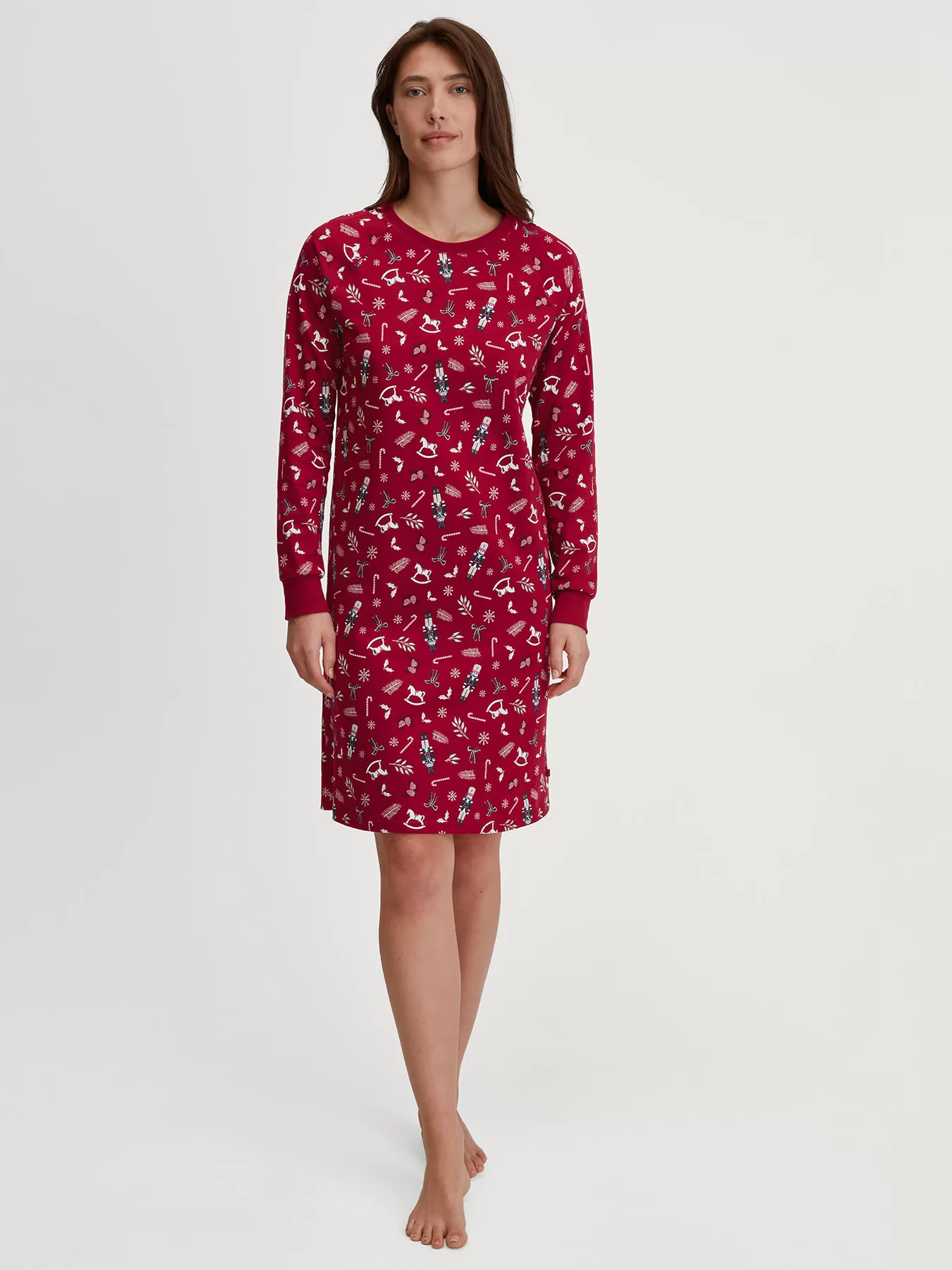 Czerwony Koszula nocna Calida Family and Friends 31395 - zdjęcie 1