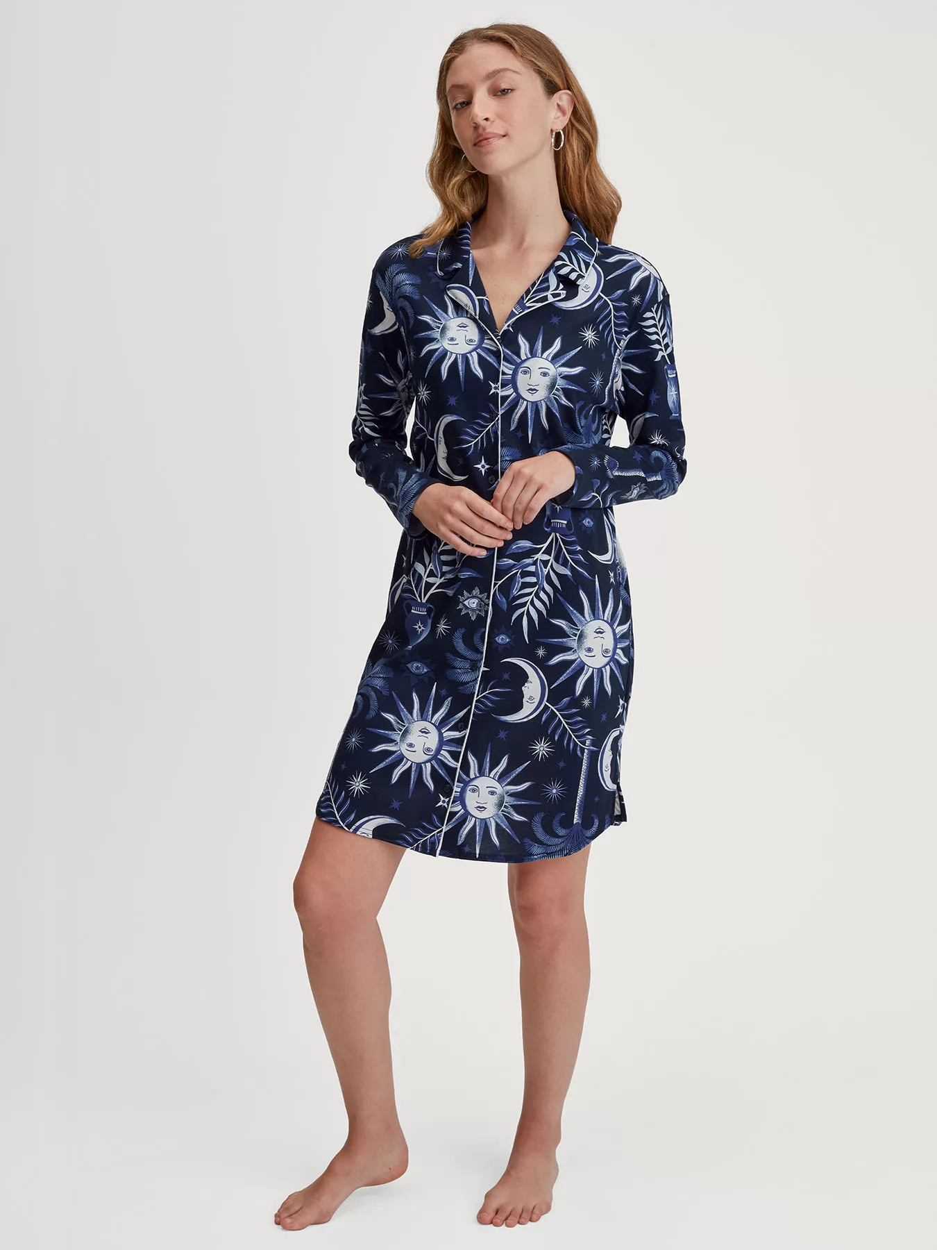 Granatowy Koszula nocna Calida Winter Dreams 35127 - zdjęcie 1