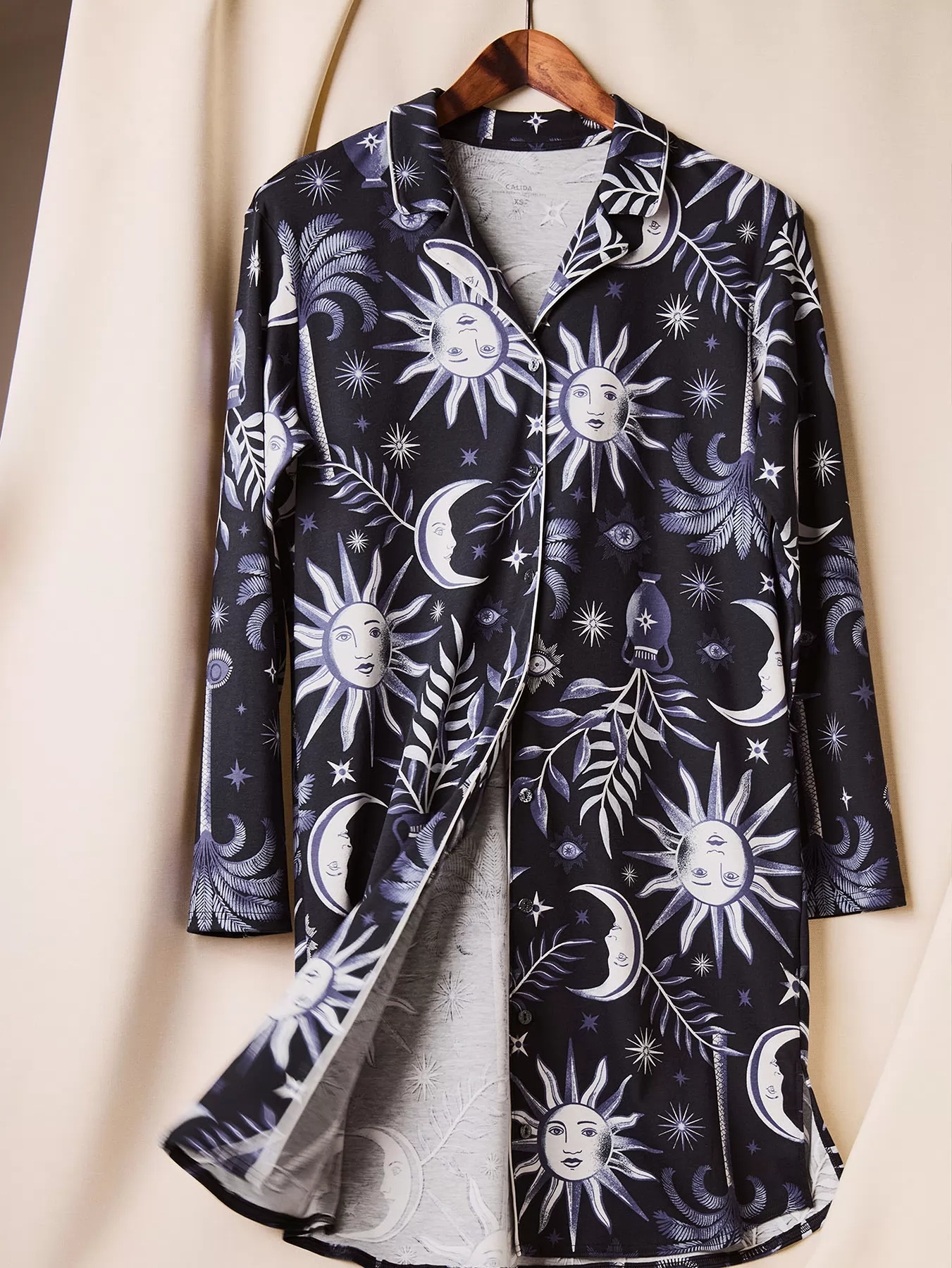 Granatowy Koszula nocna Calida Winter Dreams 35127 - zdjęcie 5