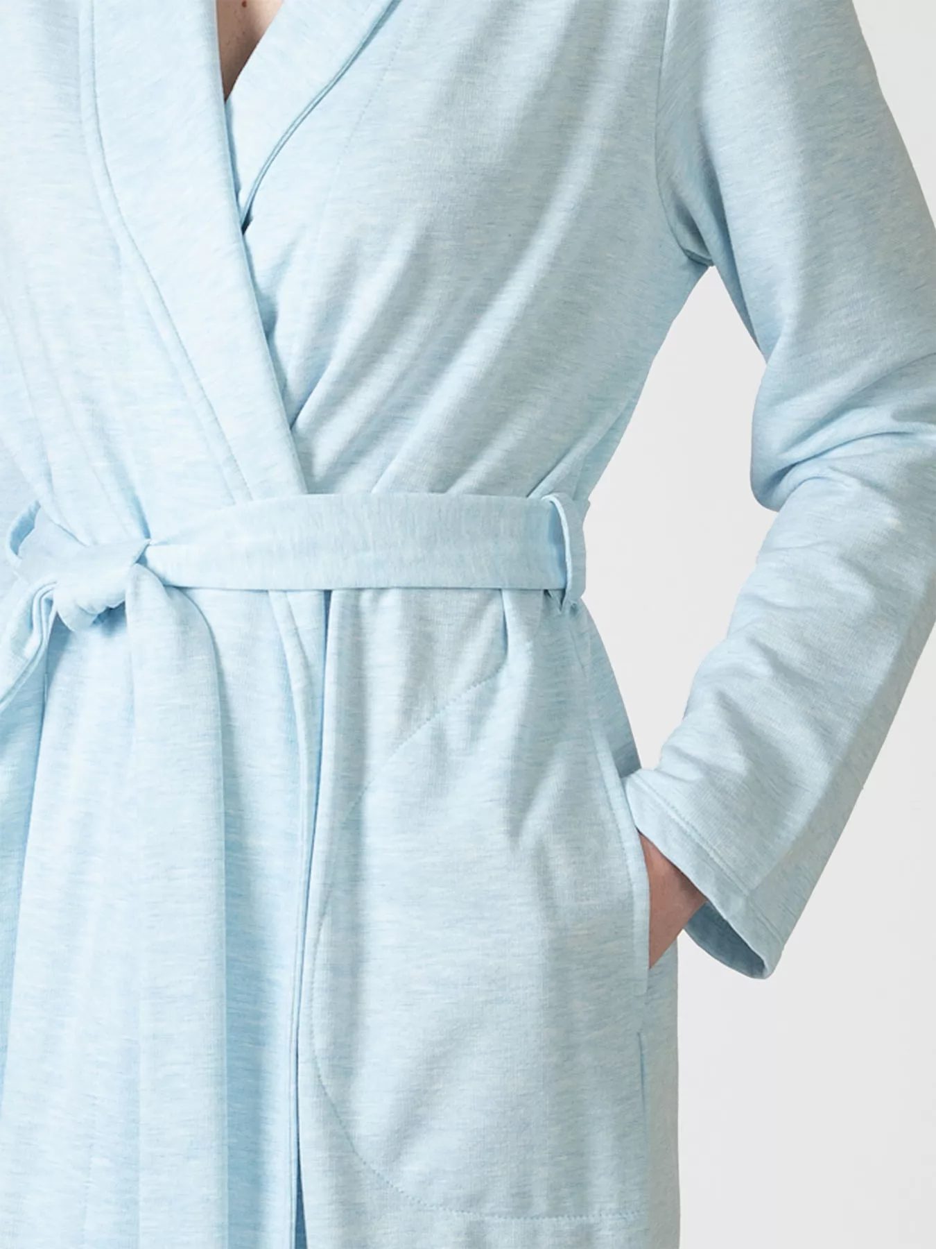 Niebieski Szlafrok damski Massana 756254 - zdjęcie 3