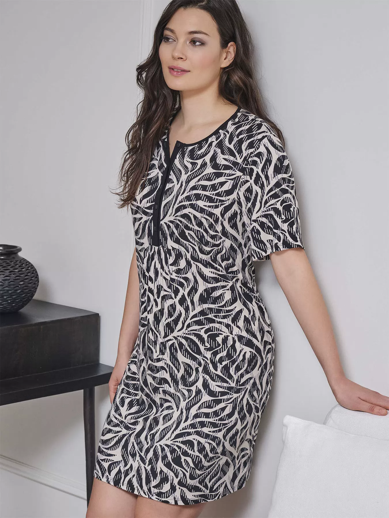 Beżowy, czarny Koszula nocna Massana 757282 - zdjęcie 3