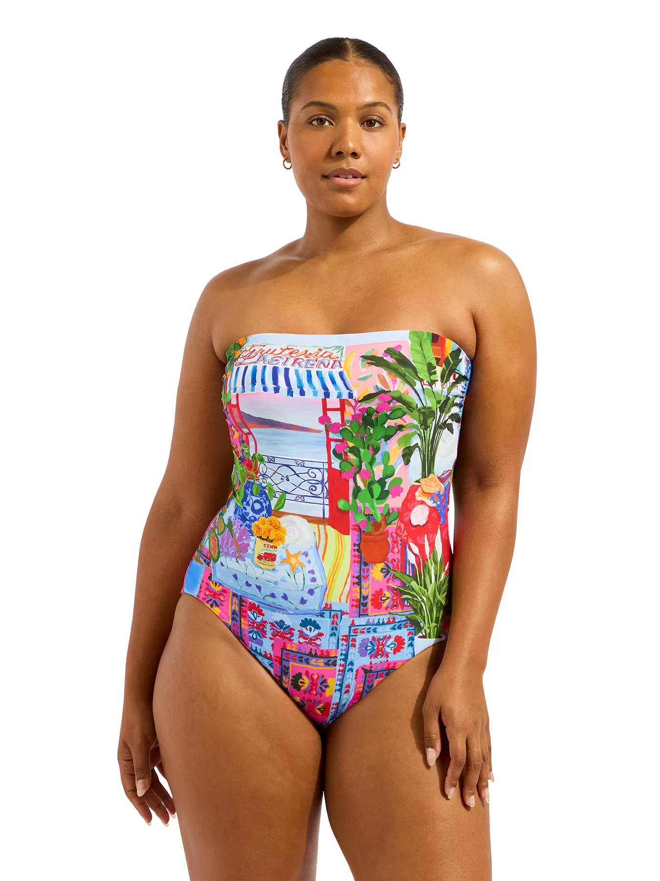 Niebieski, wielobarwny, zielony Kostium kąpielowy Seafolly La Boca 11099-286 - zdjęcie 3