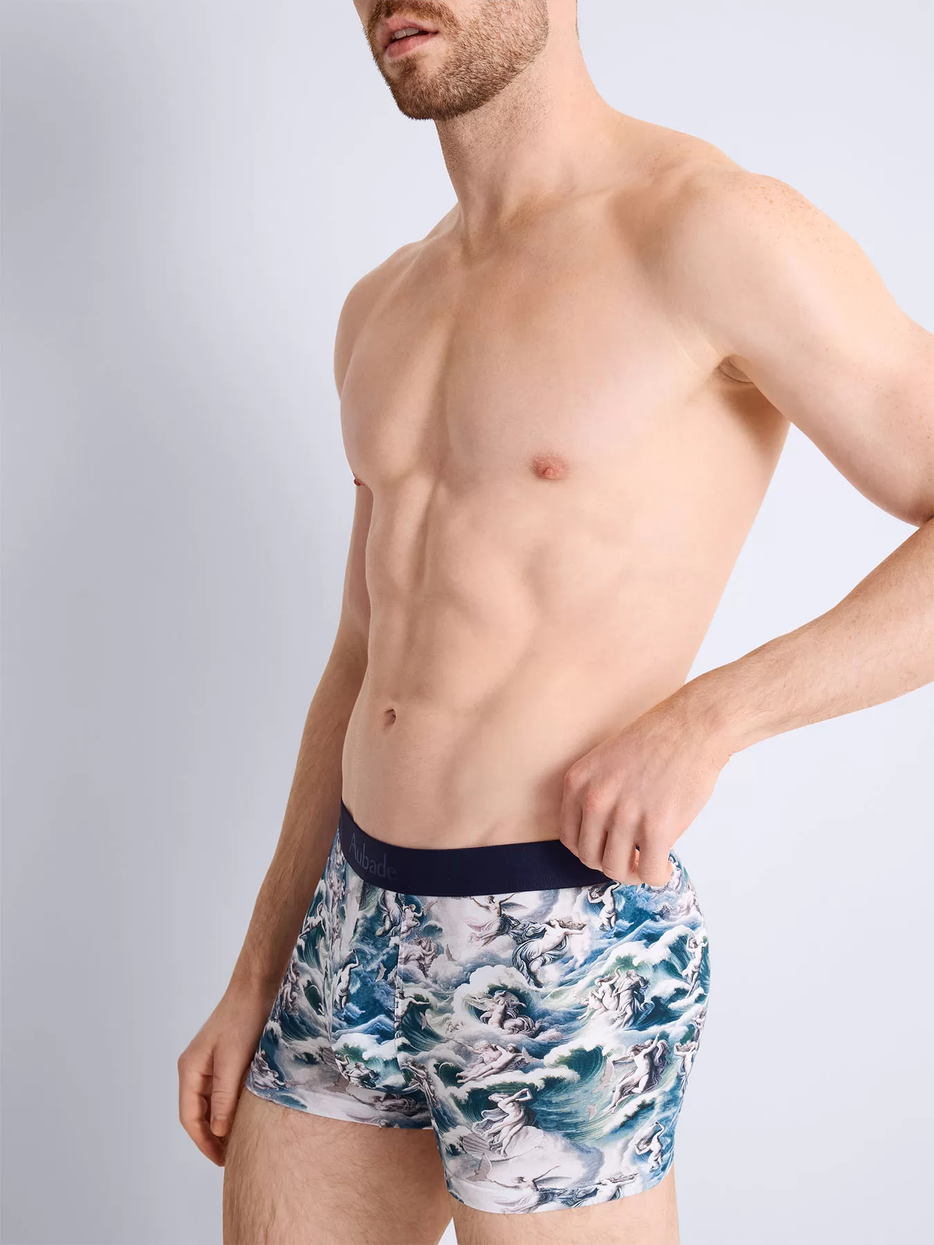 Biały, niebieski, wielobarwny Bokserki męskie Aubade Homme XB78T - zdjęcie 4