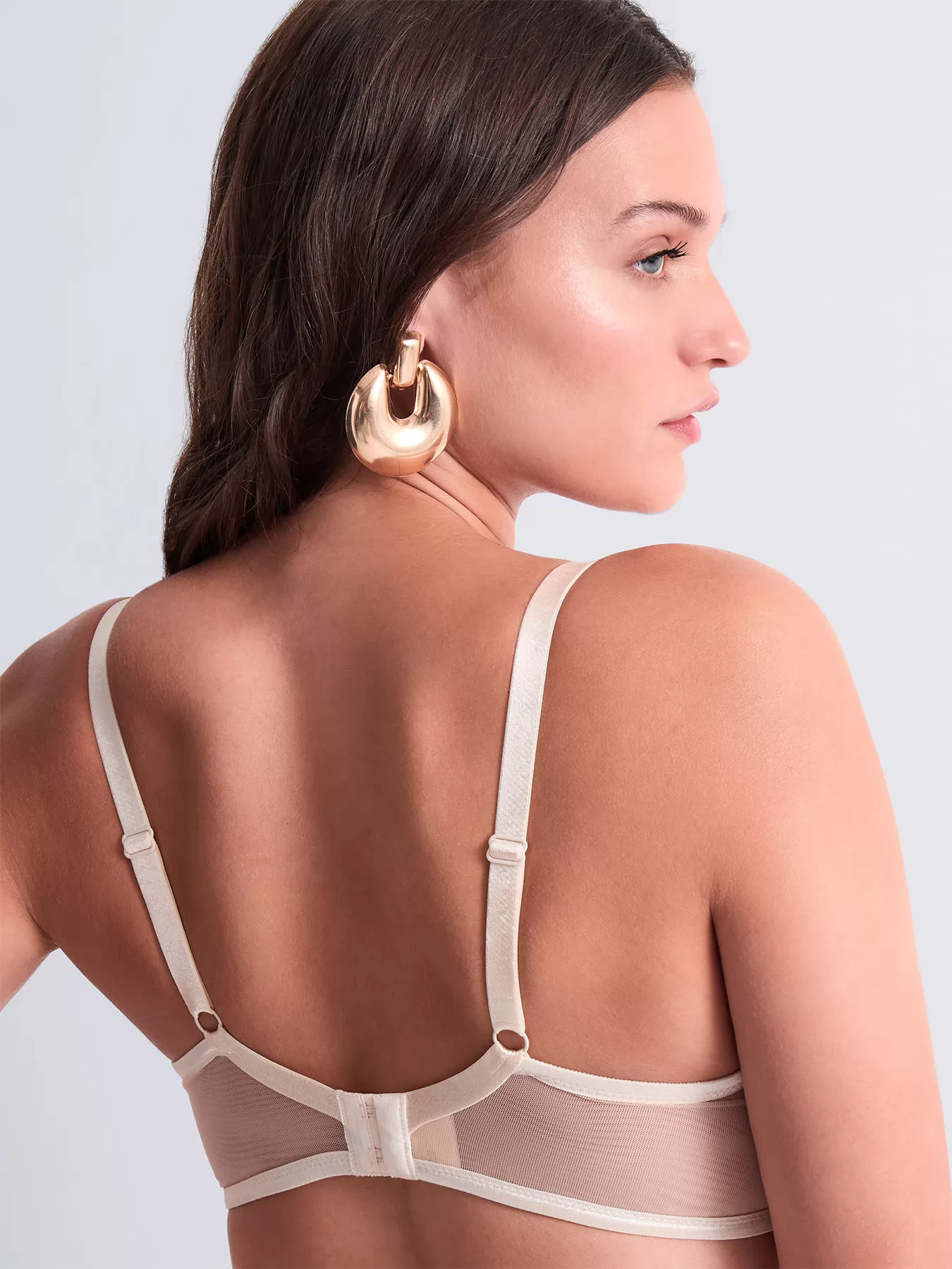 Beżowy Biustonosz triangle Aubade Iconic Calypso 6CF12 - zdjęcie 5