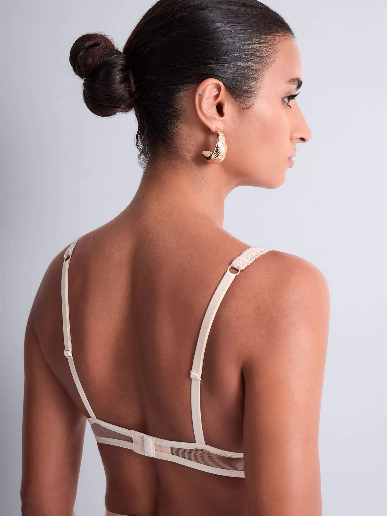 Beżowy Biustonosz balkonetka Aubade Iconic Calypso 6CF14 - zdjęcie 2