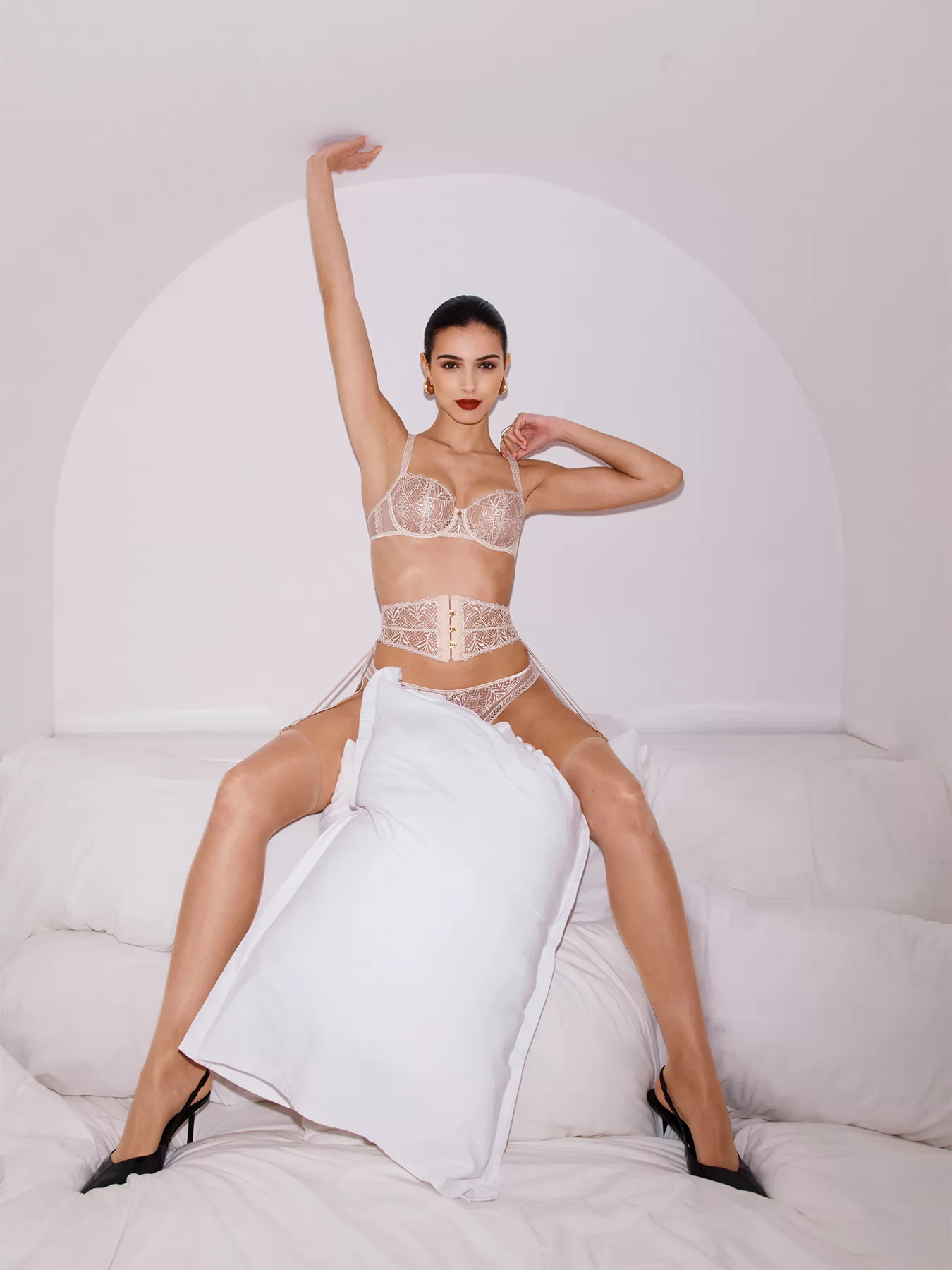 Beżowy Figi tanga Aubade Iconic Calypso 6C26 - zdjęcie 5