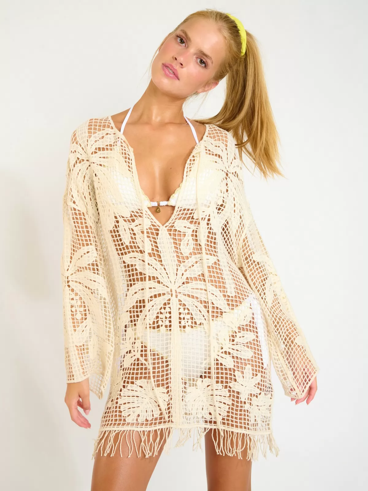 Kremowy Sukienka plażowa Banana Moon Galia Alicante - zdjęcie 4