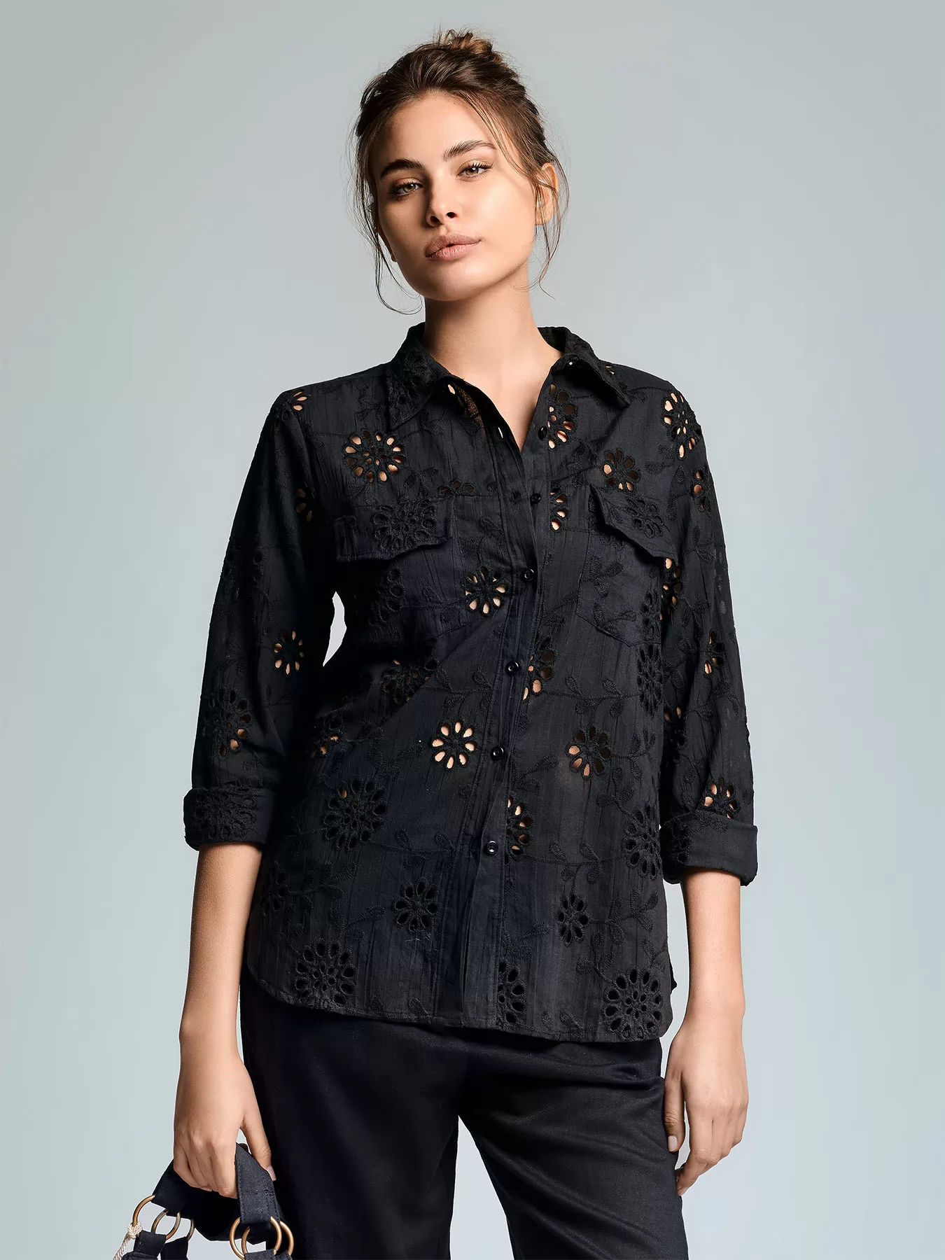 Czarny Koszula damska Iconique Blake 26-005 - zdjęcie 3