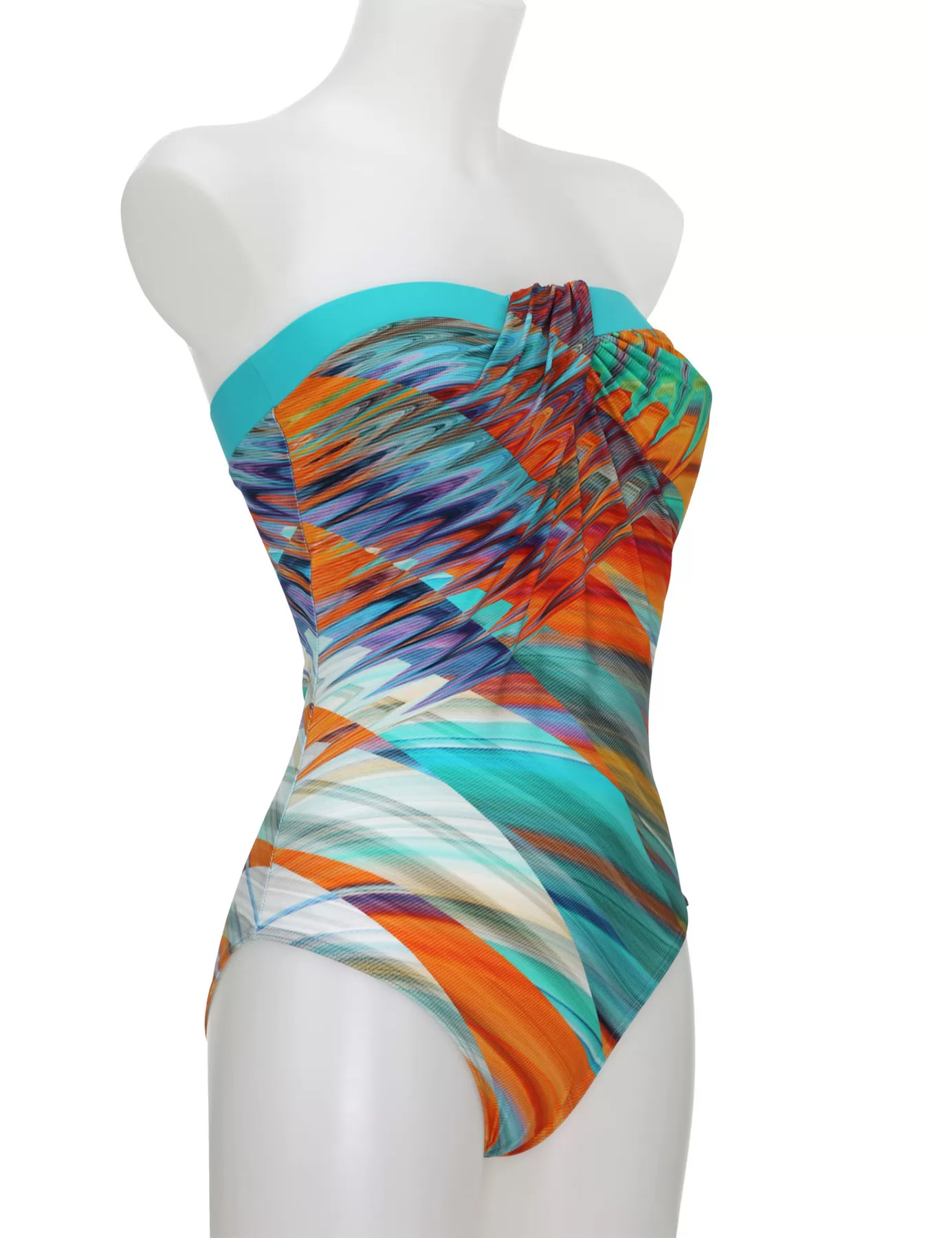 Niebieski, wielobarwny Kostium kąpielowy Sunflair 22078 - zdjęcie 5