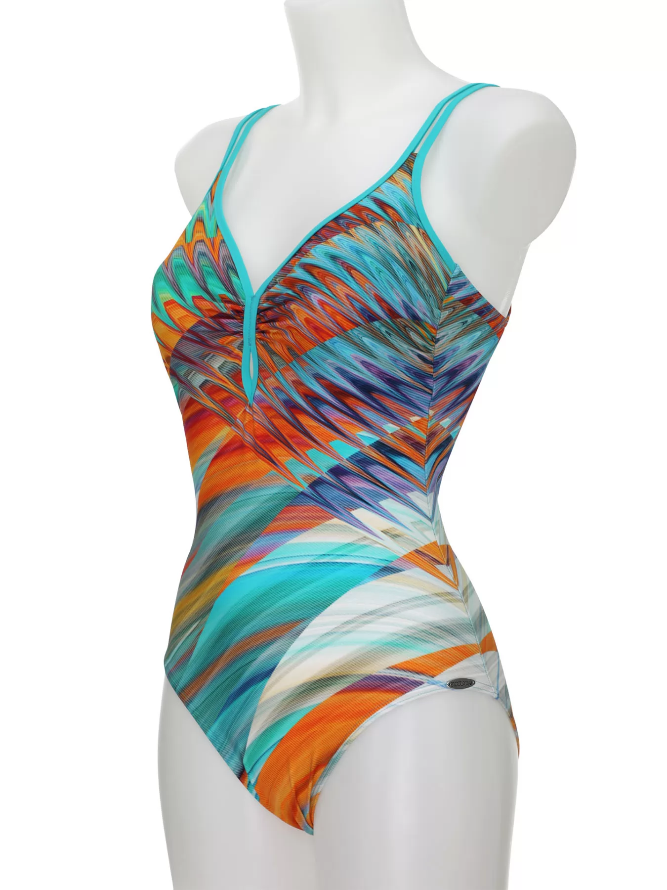 Niebieski, wielobarwny Kostium kąpielowy Sunflair 22079 - zdjęcie 4