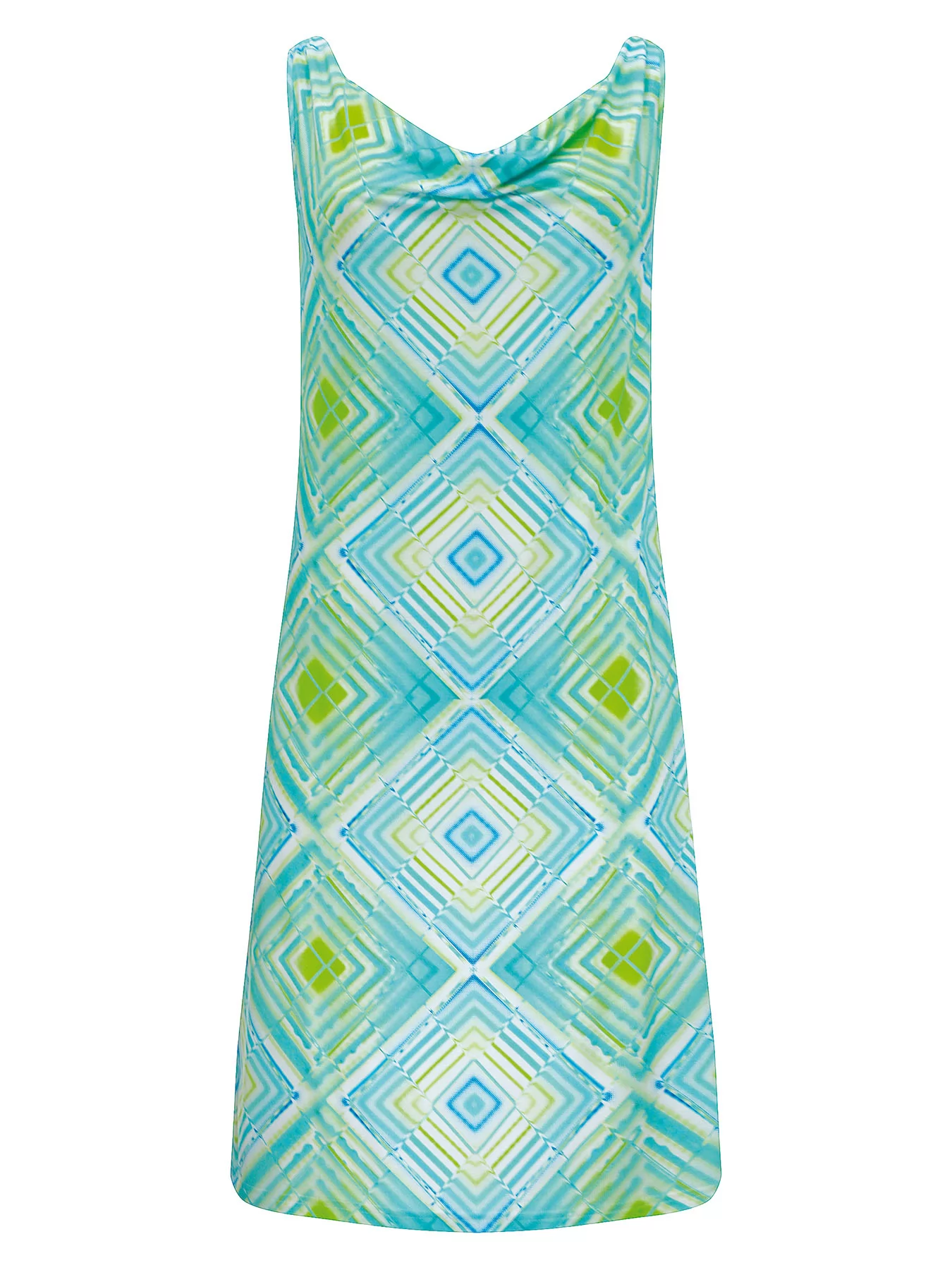 Niebieski, zielony Sukienka plażowa Sunflair 23319 - zdjęcie 1