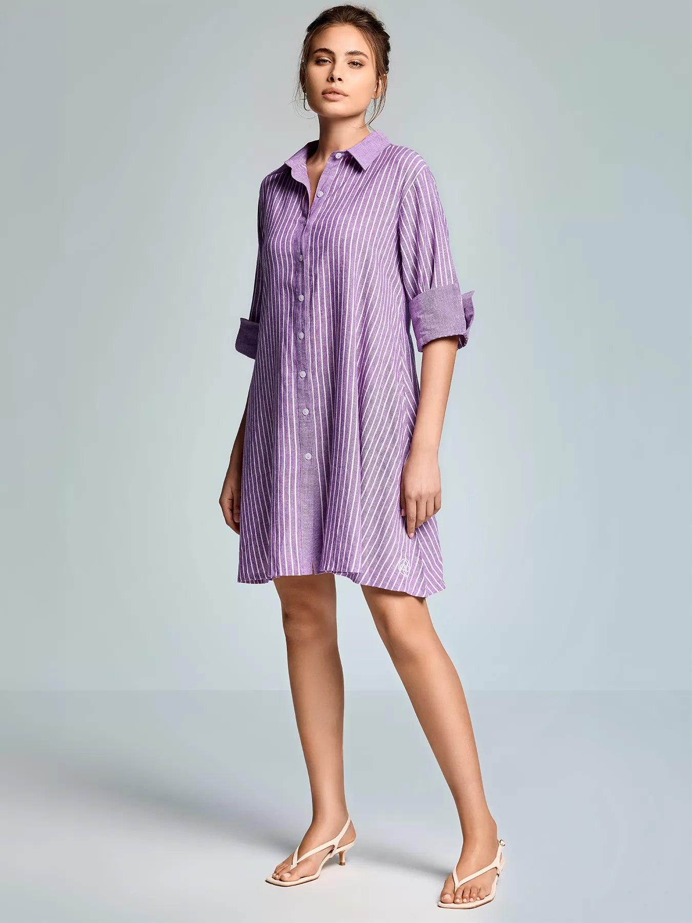 Fioletowy Włoska sukienka Iconique Romina 26-031 - zdjęcie 1