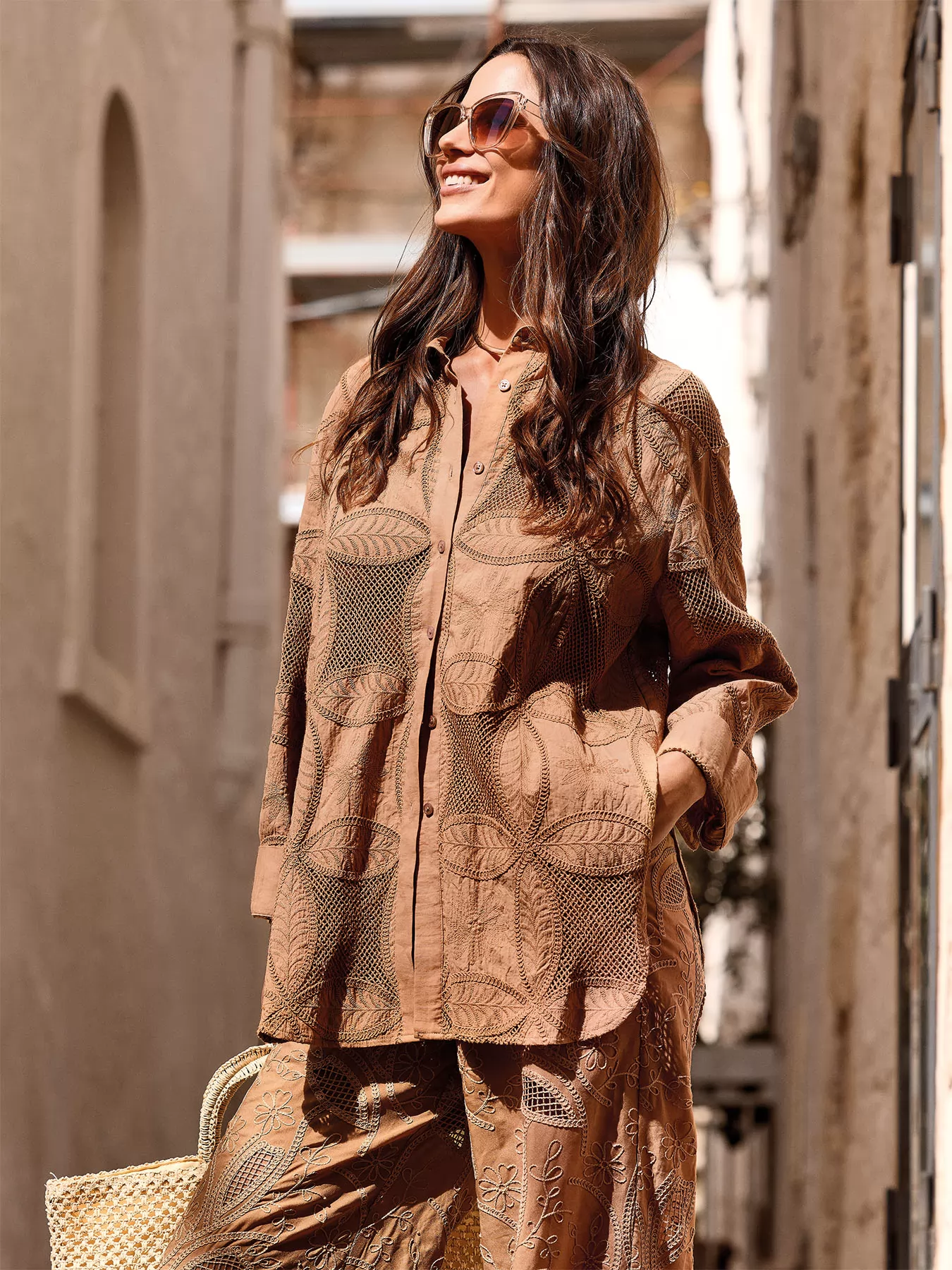 Beżowy Koszula damska Iconique Lily 26-009 - zdjęcie 3