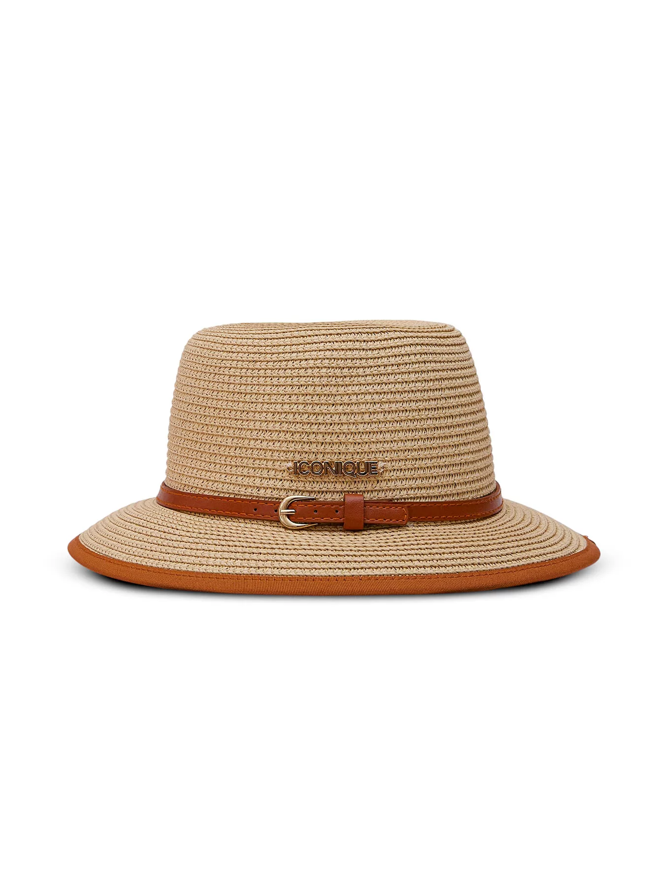 Beżowy, brązowy Kapelusz plażowy Iconique Zephyra 26-A08 - zdjęcie 4