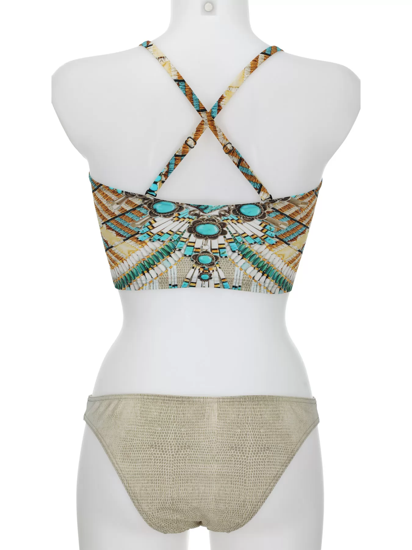 Beżowy, wielobarwny Kostium kąpielowy Sunflair 71033 - zdjęcie 2