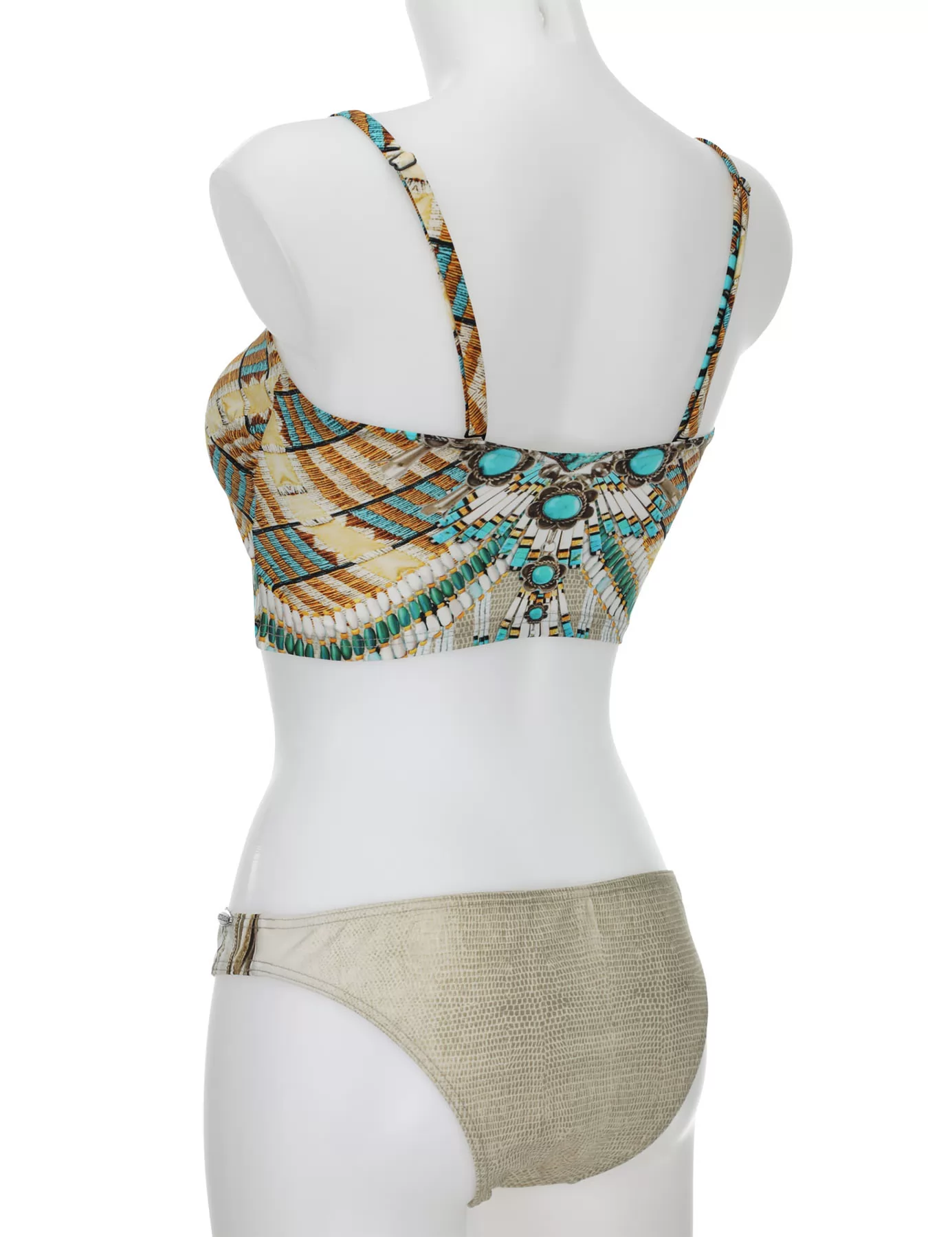 Beżowy, wielobarwny Kostium kąpielowy Sunflair 71033 - zdjęcie 3