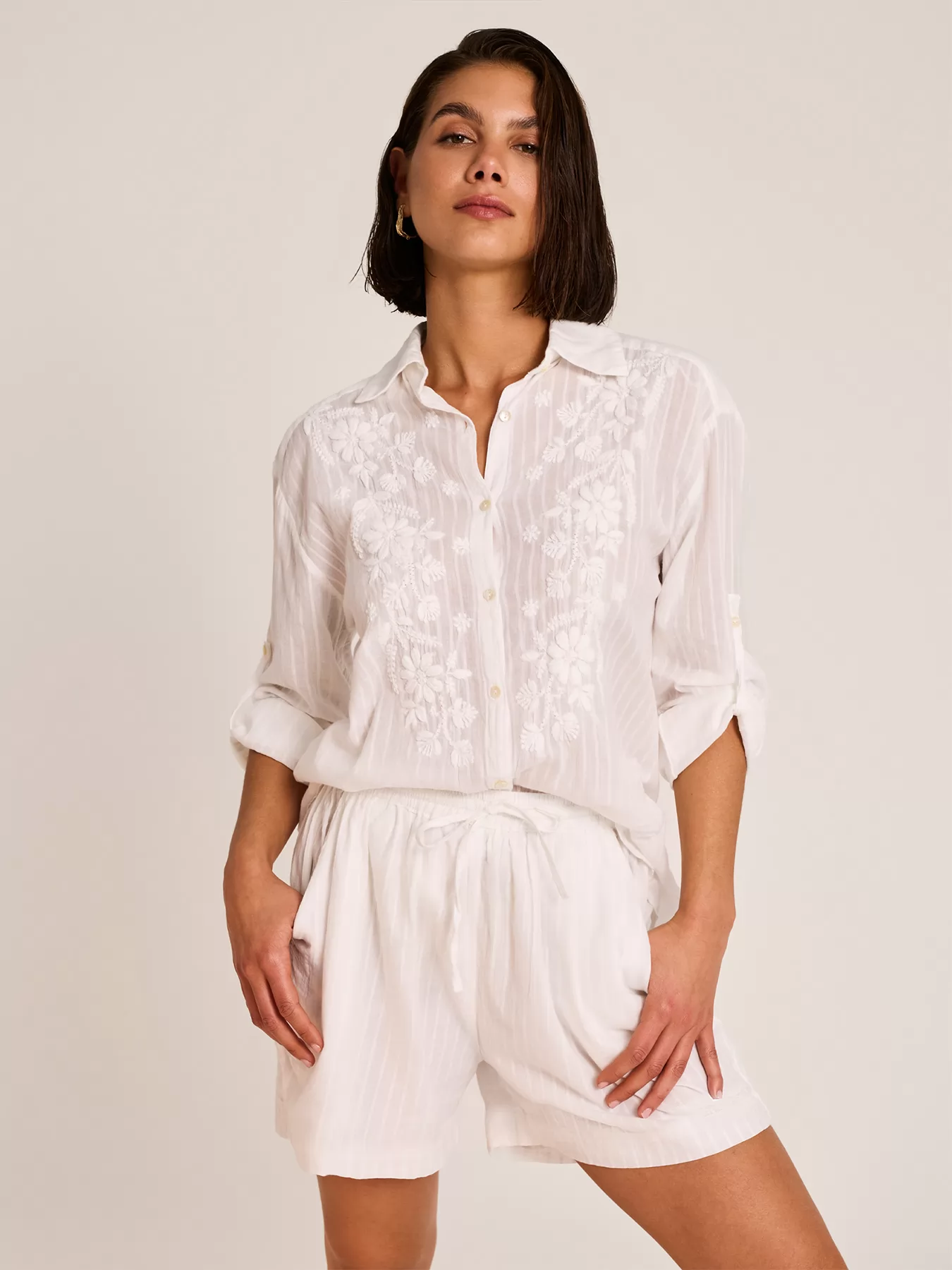 Biały Komplet plażowy Selmark BC276 - zdjęcie 1