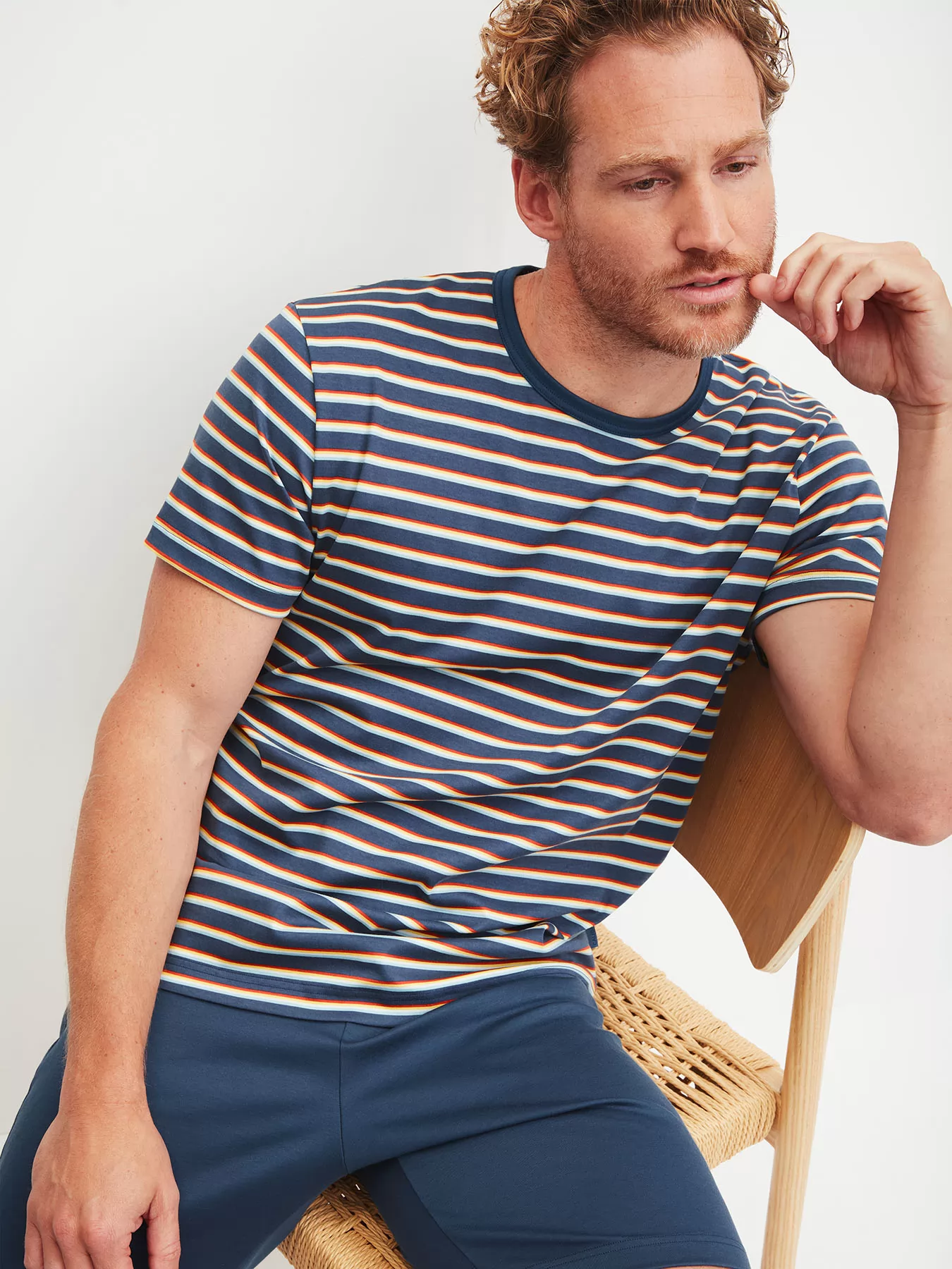 Granatowy Piżama męska Calida Relax Streamline 46082 - zdjęcie 5
