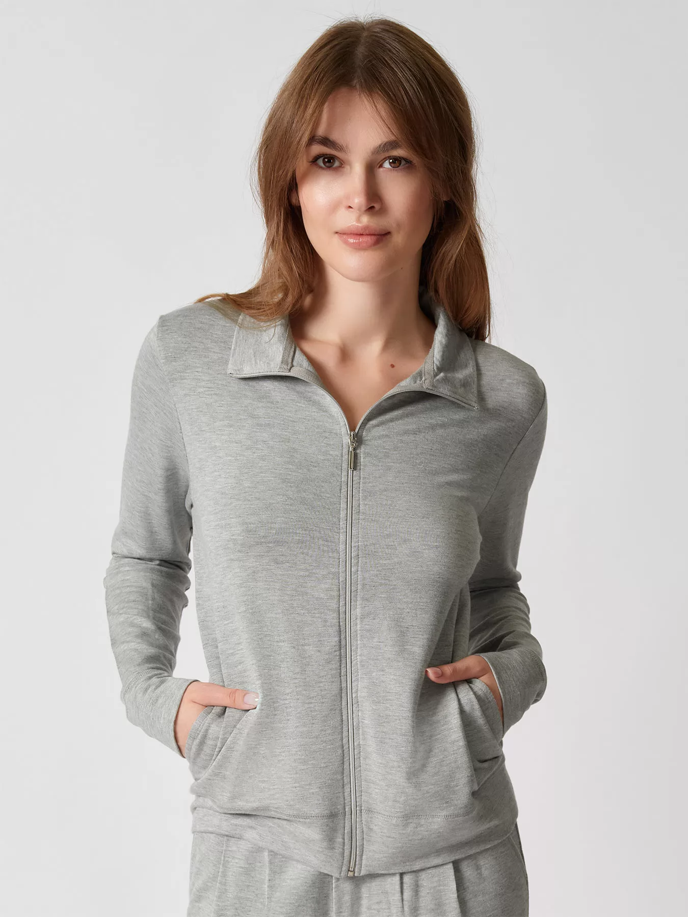 Szary Bluza dresowa Huber Basic Selection 010566 - zdjęcie 1