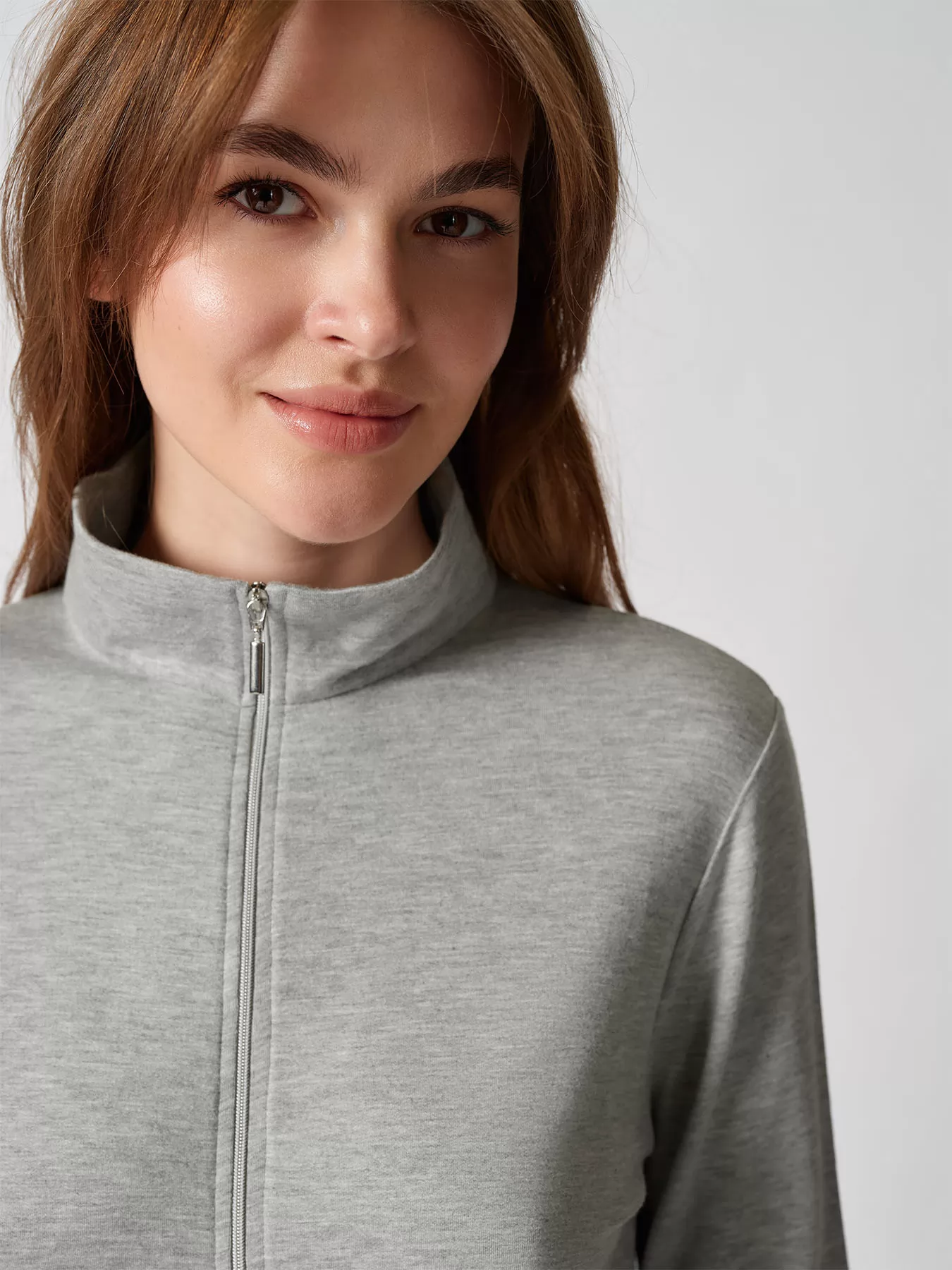Szary Bluza dresowa Huber Basic Selection 010566 - zdjęcie 3