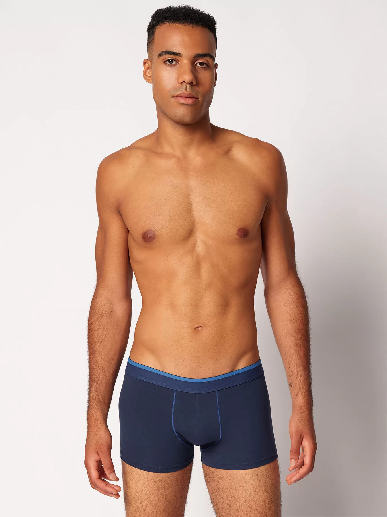 Granatowy, niebieski Bokserki męskie 3PACK Skiny Cotton Multipack 085742 - zdjęcie 3
