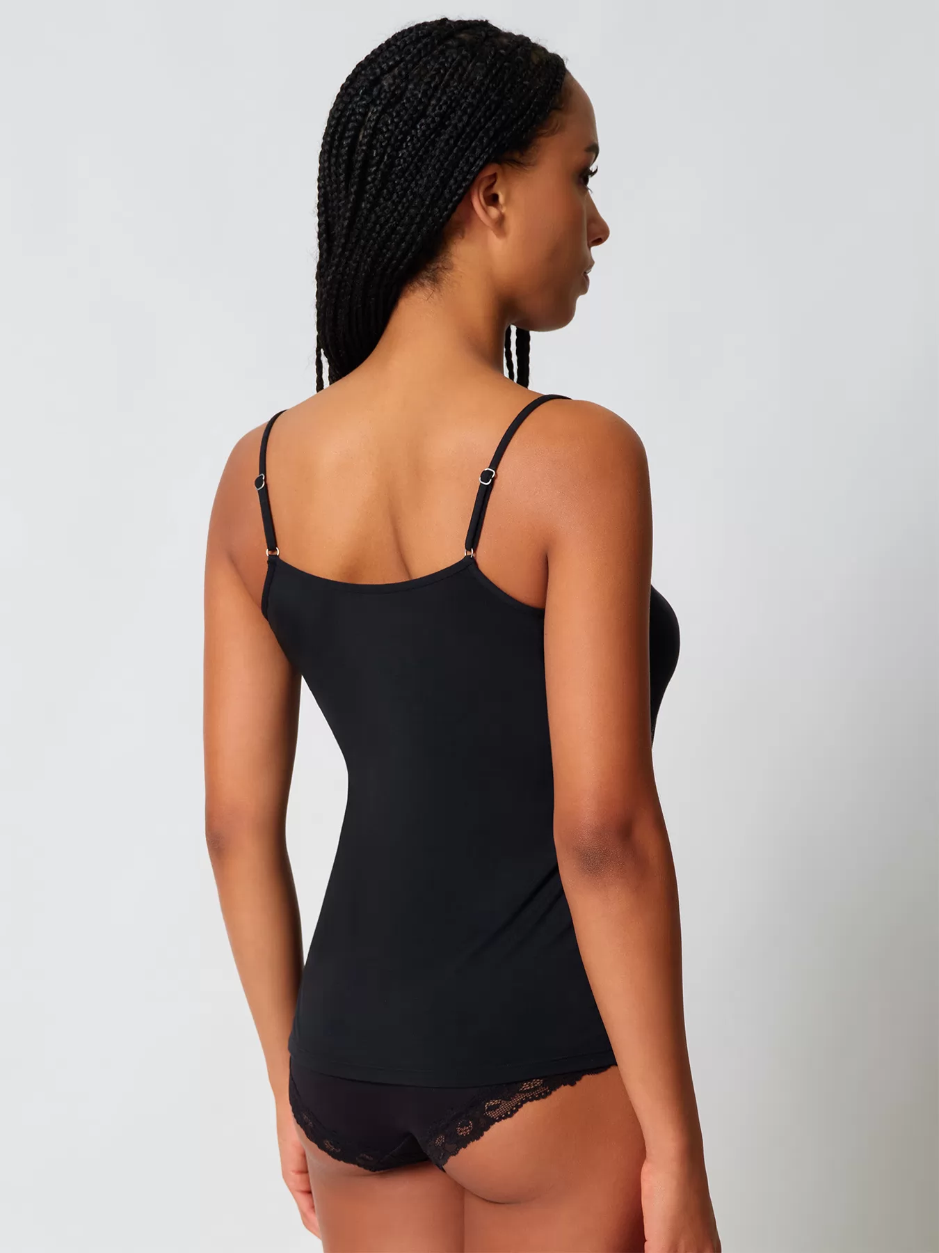 Czarny Koszulka damska Skiny Advantage Modal Lace 087427 - zdjęcie 2