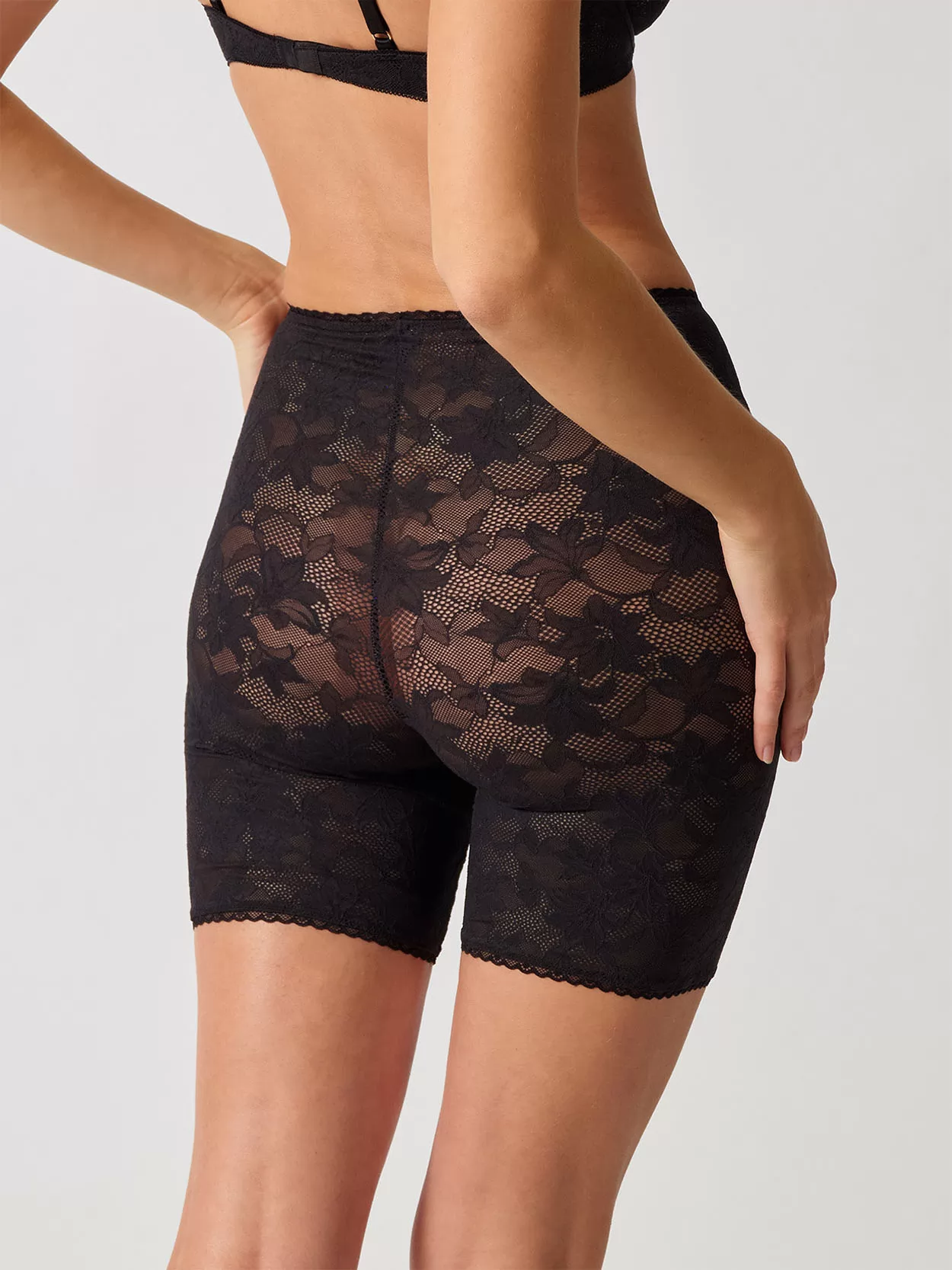 Czarny Figi z nogawką Skiny Stretchlace 087442 - zdjęcie 2
