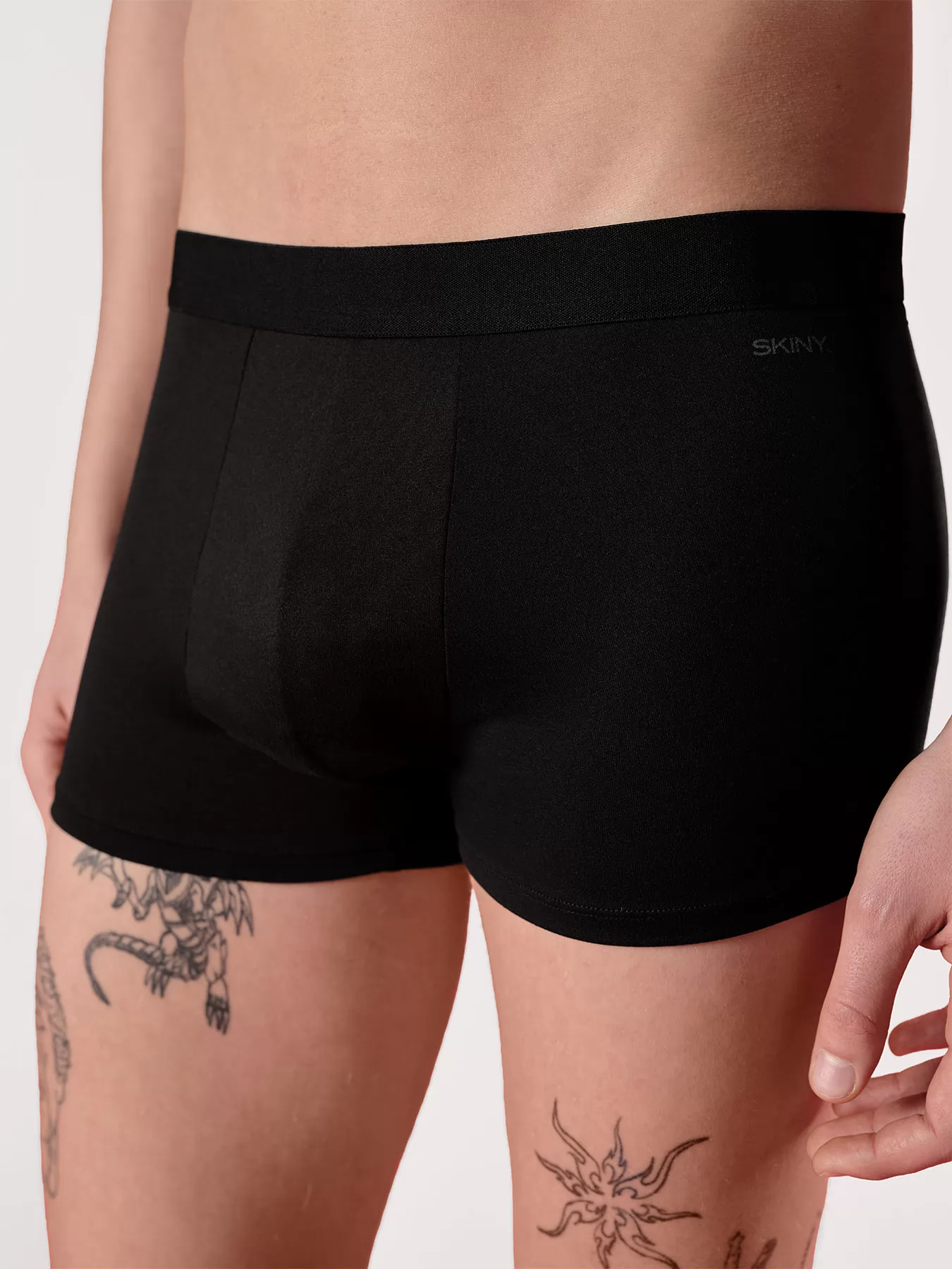 Czarny Bokserki męskie 2PACK Skiny Comfort Light 087635 - zdjęcie 4