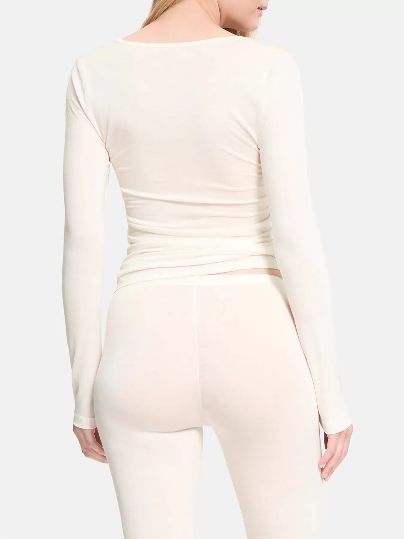 Kremowy Koszulka Sylvia Speidel Sanja Wool Tencel 50349 - zdjęcie 2