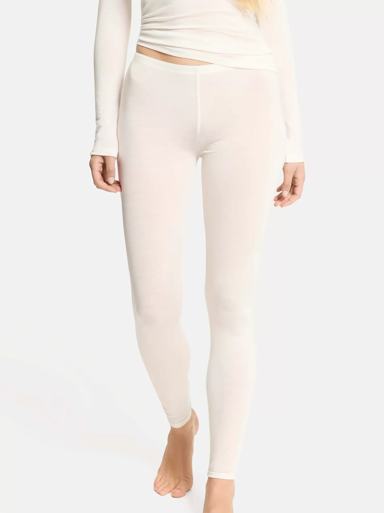 Kremowy Leginsy Sylvia Speidel Sanja Wool Tencel 50346 - zdjęcie 1