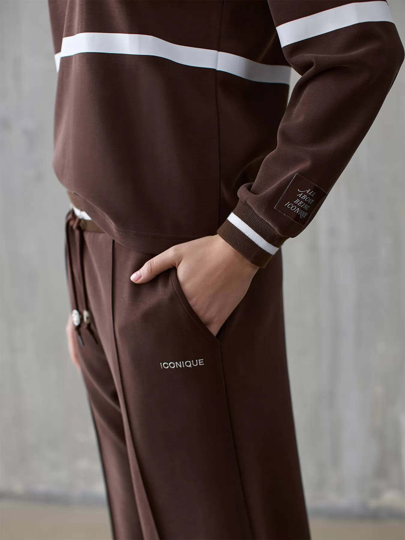 Brązowy Bluza dresowa Iconique 26FW-01 - zdjęcie 5