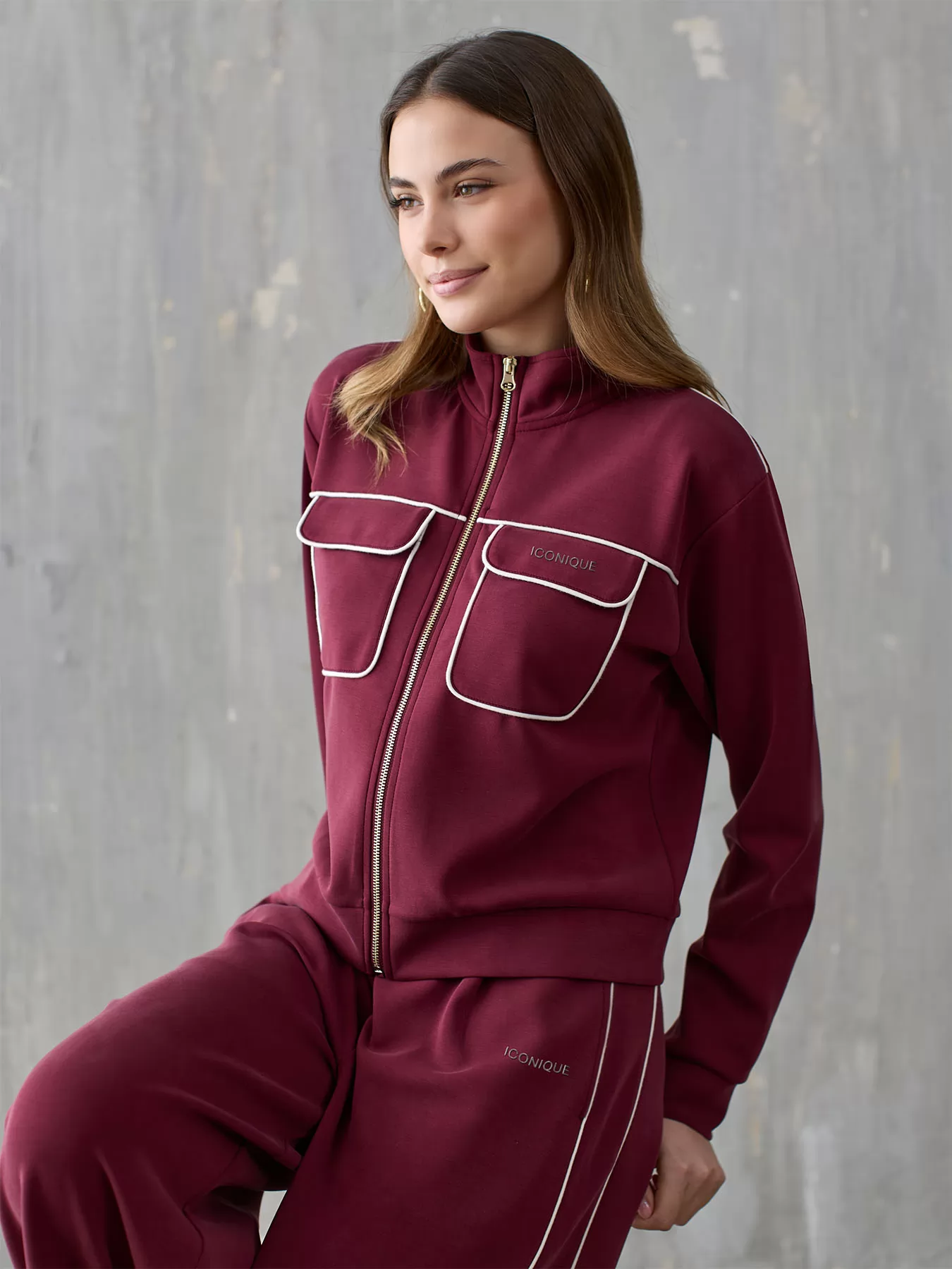 Czerwony Bluza dresowa Iconique 26FW-16 - zdjęcie 3