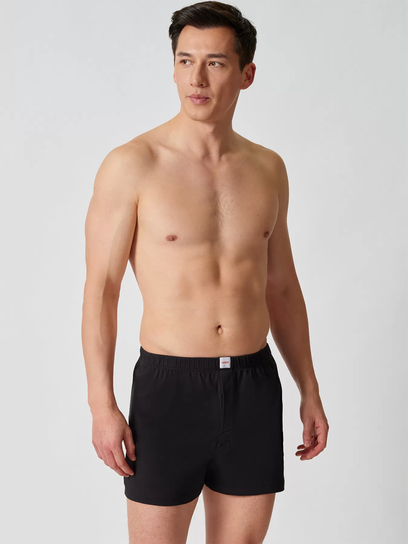 Czarny Bokserki męskie Huber Cotton Classic 110166 - zdjęcie 1